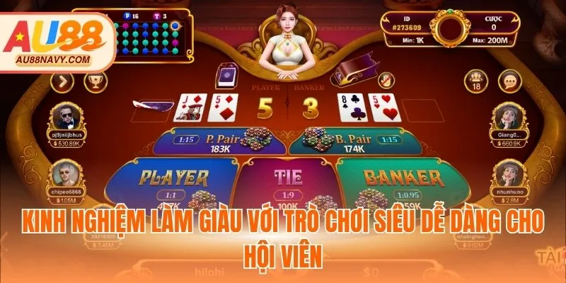 Kinh nghiệm làm giàu với trò chơi siêu dễ dàng cho hội viên