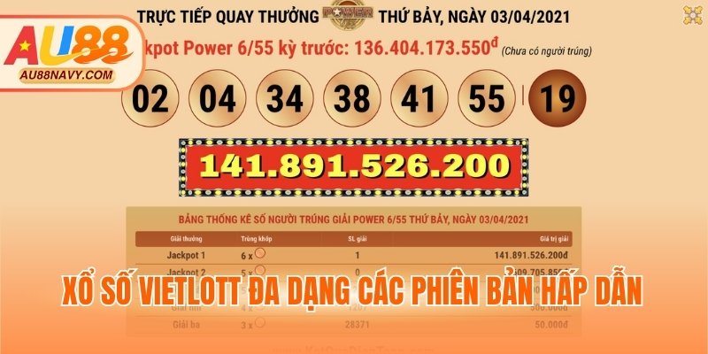 Xổ số Vietlott đa dạng các phiên bản hấp dẫn